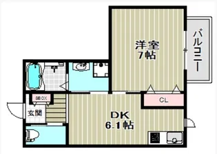 フェリシアパレス堺【3階】の間取り