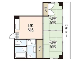 房尾本店楠木ビル【2階】の間取り
