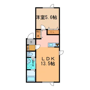 ベルジュ162【2階】の間取り