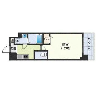 エグゼ難波西II【3階】の間取り
