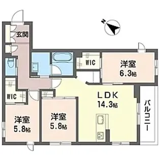 Nレジデンス【2階】の間取り