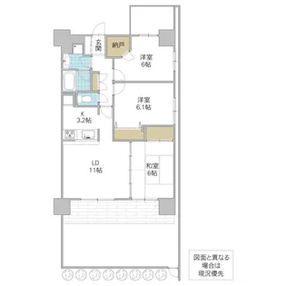レグザ土浦アクアガーデン【1階】の間取り