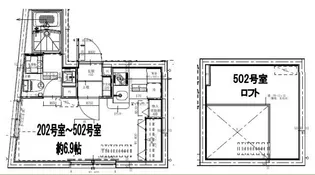 カサブランカ上野入谷【5階】の間取り