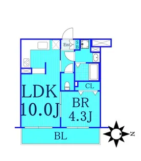 ラティエラ横濱六角橋【4階】の間取り