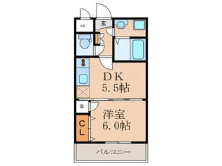 シ-ナリ江坂の間取り