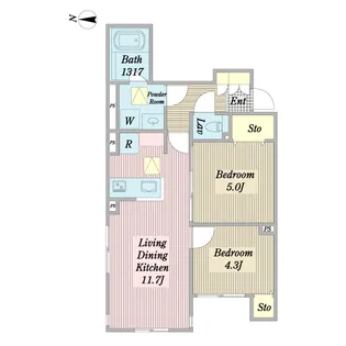 アイザック糀谷【1階】の間取り
