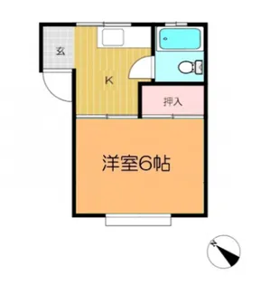 ハイツ野崎【1階】の間取り