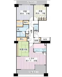 ベイシティ浦安E棟【11階】の間取り