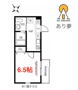 ハーミットクラブハウス境之谷III【2階】の間取り