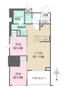 ルフォンプログレ元浅草マークス【4階】の間取り