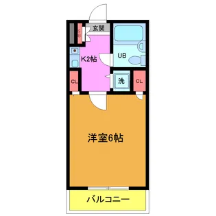 ウィステリアビル津田沼【2階】の間取り