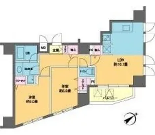 カスタリア北上野【6階】の間取り