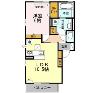 シュヴァル・ユイット【2階】の間取り