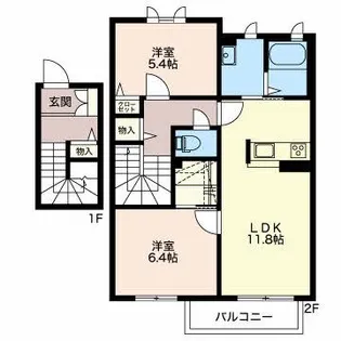 アルフラット【2階】の間取り