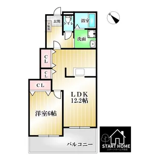 モーント シャインC【1階】の間取り