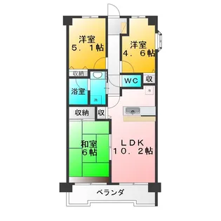 エマーレ保谷【4階】の間取り