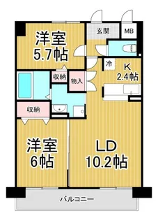 ヴィラ・セリゼーハイツ【2階】の間取り