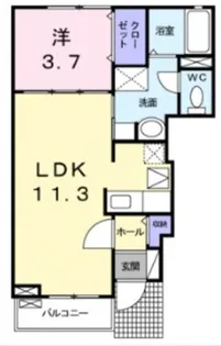 ソレイユ ブラン【1階】の間取り