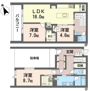 シャーメゾンステージ柿の木坂【1階】の間取り