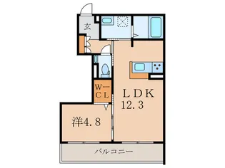 シャーメゾンシェモア【1階】の間取り