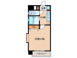ラフィネ荒江【4階】の間取り