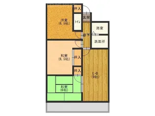 クレール白鳩【5階】の間取り