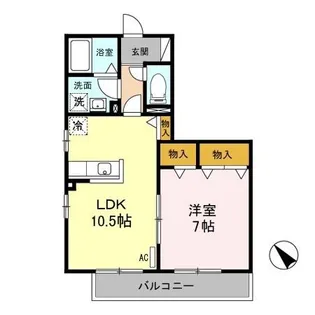 セジュール余川【2階】の間取り