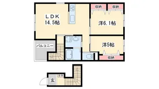 ベルフルール【1階】の間取り
