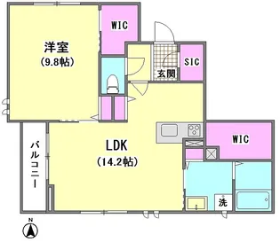 ミーヴェ新蒲田【2階】の間取り