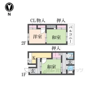 エクセルハイツ礒野【2階】の間取り