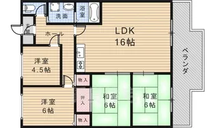 エスポワール箕面【2階】の間取り