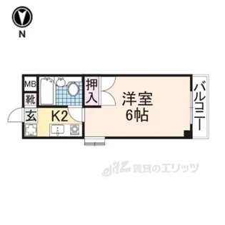 リバーサイドくずは【4階】の間取り