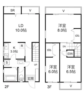 クール・アンソレーユ【2階】の間取り