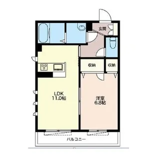クレセール新川崎【3階】の間取り