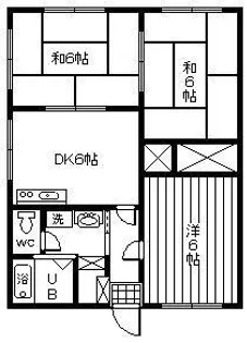 ボンヌール浜砂【3階】の間取り