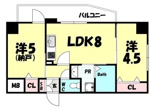 SDグランツ新神戸ステーションフロント【6階】の間取り