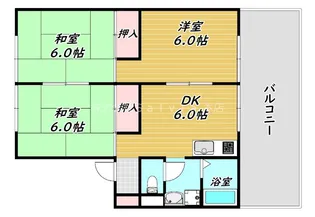 コーポボヌールI【1階】の間取り