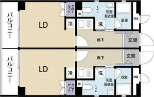 小鳩プレイス【4階】の間取り