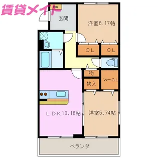 ニングーナ・パルテ【4階】の間取り