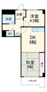 リバーサイド大和【4階】の間取り