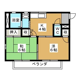 ハイツ晃武【2階】の間取り