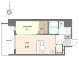 S-RESIDENCE難波西ALTER【9階】の間取り