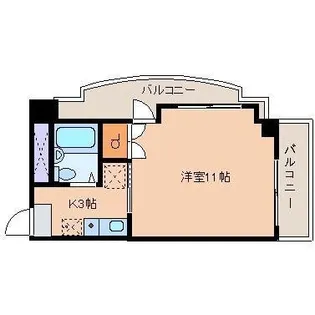 第4エルザビル【9階】の間取り