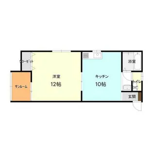 コンチネンタル鵜坂【2階】の間取り