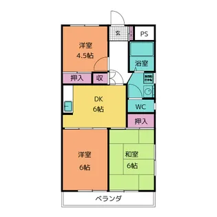 パークイン岸町【3階】の間取り
