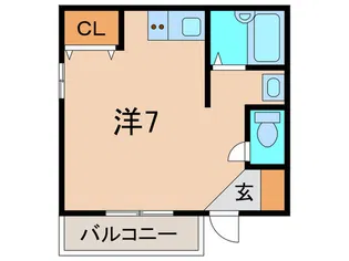 ヴォアラクテ稲野【2階】の間取り
