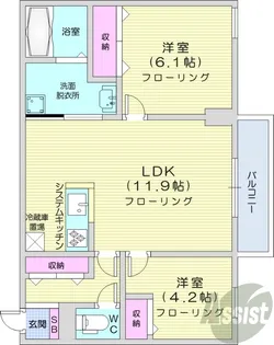 エフビル14【4階】の間取り