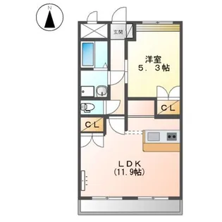 エトワールシャトー【1階】の間取り