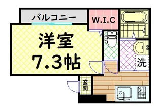 フジパレス上野芝【2階】の間取り