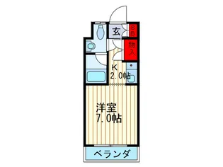 ベルデ忍ヶ丘【2階】の間取り